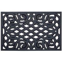Nicoman Victorian Style Outdoor Door Mat - Heavy Duty Non-Slip Entrance Mat in Grey | Size: 40 cm x 60 cm