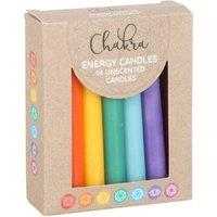 KDMD Chakra Energy Candle Pack - 14 Unscented Candles for Meditation & Yoga