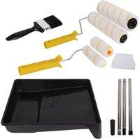 EONLION Set Paint Rollers Extension Pole Tray Brush Roller in Black | Size: 10000mm x 520mm