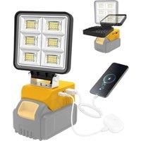 FLAVORA 48W 5200LM Cordless LED Work Light Rechargeable in Yellow