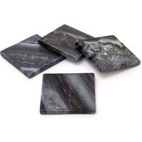 SPETLEK Set Of 4 Black Marble Coasters | Size: 0.6m2