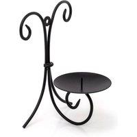 SPETLEK Black Metal Scroll Wall Sconce Candle Holder | Size: 0.6m2