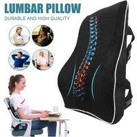 SPETLEK Lumbar Back Support Cushion Memory Foam in Black | Size: 100 cm x 190 cm