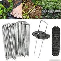 SPETLEK 200 Weed Control Mat Membrane Pegs in Silver | Size: 100g
