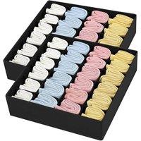 SPETLEK 2PCS Drawer Organiser Underwear Socks Black | Size: Large