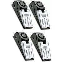SPETLEK Home Travel Security Wedge Door Stop Alarm System 4x in Black