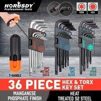 SPETLEK 36Pcs Allen Key Star Torx Hex Wrench Security Bit Kit | Size: 10000mm x 520mm