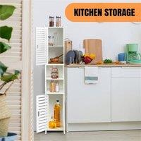 EONLION Type1-Tall Bathroom Storage Cabinet Free Standing in White