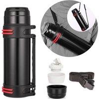 EONLION Stainless Unbreakable Vacuum Handle Drinks Bottle in Black | Size: 100 cm