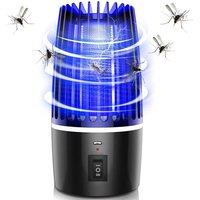 NESTLUNE USB Electric Bug Zapper Led Light Insect Catcher4000MA in Black | Size: 100 cm x 100 cm