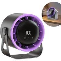 NESTLUNE 100 Speeds Rechargeable 360 Degree Desktop Cooling Fan in Black