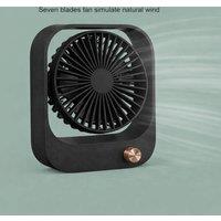 NESTLUNE USB Portable Stepless Speed Quiet Adjustable Desktop Cooling Fan in Black