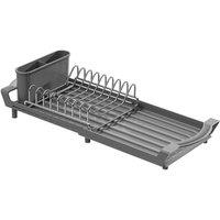 VOGREX Grey Kitchen Dish Drainer Anti-rust Sink Drainer Cutlery Holder