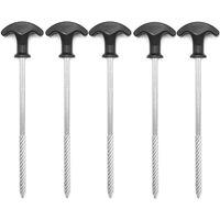 KORVIXA 20Pcs Heavy Duty Metal Camping Pegs in Silver