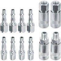 Havendro 12x 1/4" BSP Air Compressor Quick Coupler in Silver