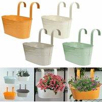 Havendro 4Colors Oval Metal Hanging Basket Planter