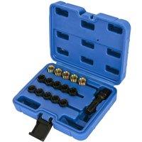 NESTLUNE 16Pcs Spark Plug Thread Repair Tap Tool Reamer Insert M14 x 1.25mm Set in Blue | Size: 1000mm 16000mm