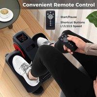 NESTLUNE Red Under Desk Portable Seated Leg Elliptical Exerciser in Black | Size: 0-12 m