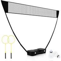 Kelvenix Badminton Set with Net Rackets in Black | Size: 0-12 m