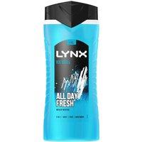 Lynx Men's Ice Chill Shower Gel 500ml with 48H Fresh Body Spray 250ml in Blue
