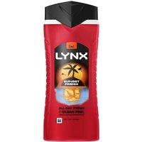 Lynx Men's Sunset Fresh Body Wash, 500ml with Body Spray, 250ml in Red