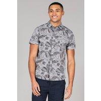 Tokyo Laundry Men's Printed Chambray Short-Sleeve Shirt in Grey | Size: 2XL