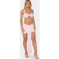 EGO Women's Drape Mini Skirt in Baby Pink | Size: 8