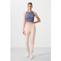 Tommy Life Women's Women's Jogger Pants with Zipper in Beige | Size: Medium