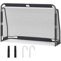 Kelvenix 6 ft x 4 ft Metal Frame Goal Post in Black | Size: 0-12 m