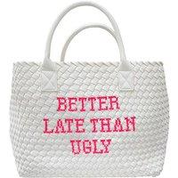 Lilly Loves Women's White Woven Better Late Bag
