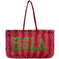 Lilly Loves Women's HOLA Pink Jute Bag in Dusty Pink