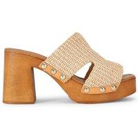 STEVE MADDEN Women's 'Sunkissed Raffia' Heels in Beige | Size: 8