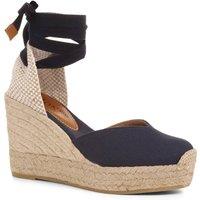 Jones Bootmaker Women's Alyssa Wedge Espadrille Sandals in Navy | Size: 3
