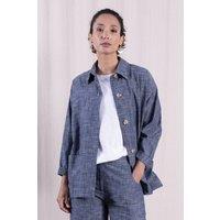 Nomads Clothing Women's Womens Chambray Shirt Jacket in Blue | Size: 16