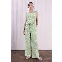 Nomads Clothing Women's Women Wide Leg Viscose Trousers in Light Green | Size: 14
