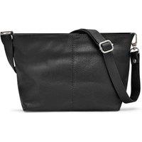 Woodland Leathers Women's Genuine Italian Leather Handbag Shoulder Bag in Black
