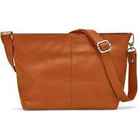 Woodland Leathers Women's Genuine Italian Leather Handbag Shoulder Bag in Tan
