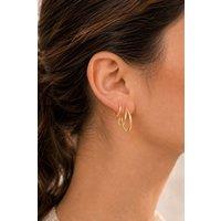 Otis Jaxon London Women's Triple Hoop Illusion Earrings in Gold