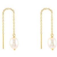 Gold Trip Women's Pearl Threader Earrings in Gold
