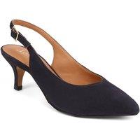 Jones Bootmaker Women's Zaria Slingback Heels in Navy | Size: 4