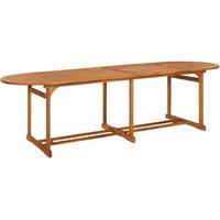 Berkfield Home Garden Dining Table 280x90x75 cm Solid Acacia Wood in Brown | Size: 280 x 90 x 75 cm