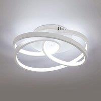Pheashine Modern LED Ceiling Light, 40W 6500K Cool White, for Bedroom Living Room in White