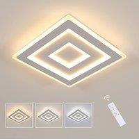 Pheashine White LED Ceiling Light, 52W, 40cm, Dimmable with Remote, Diamond