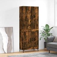 Berkfield Home Highboard Smoked Oak 69.5x34x180 cm Engineered Wood in Brown