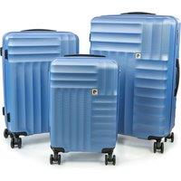 Pierre Cardin Soleil Wheeled Hard Sided 3pc Suitcase Set TSA Luggage Locks Blue | Size: 3 Pack