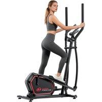 Armadadeals Compact Magnetic Elliptical Cross Trainer, 16-Level Resistance in Black