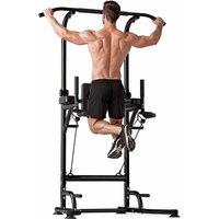 Armadadeals Multi-purpose power station for weight training, with pull-up bar in Black