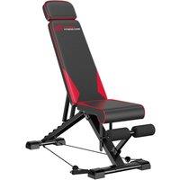 Armadadeals Weight Bench Adjustable Foldable Strength Training Full Body Workout Incline Gym in Black