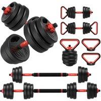 Armadadeals 4-In-1 Multifunctional Dumbbell Set in Black