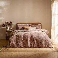 Yard Perrie Leaf Muslin 100% Cotton Duvet Cover Set in Walnut | Size: King